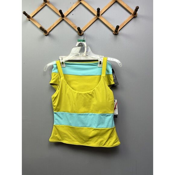 Sweet Pea‎ by Stacy Frati Blue/Yellow Swimsuit Womens medium SET NEW 2 Piece - Picture 1 of 8